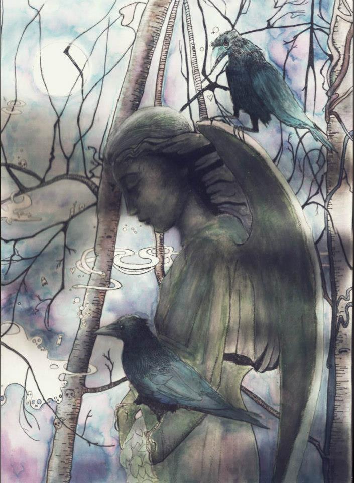 crows in highgate cemetery