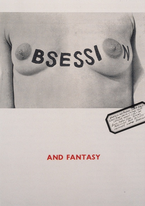 Robert Brownjohn - “Obsession and Fantasy”. 1963poster for a pop art exhibition at the Robert Fraser Gallery, London
