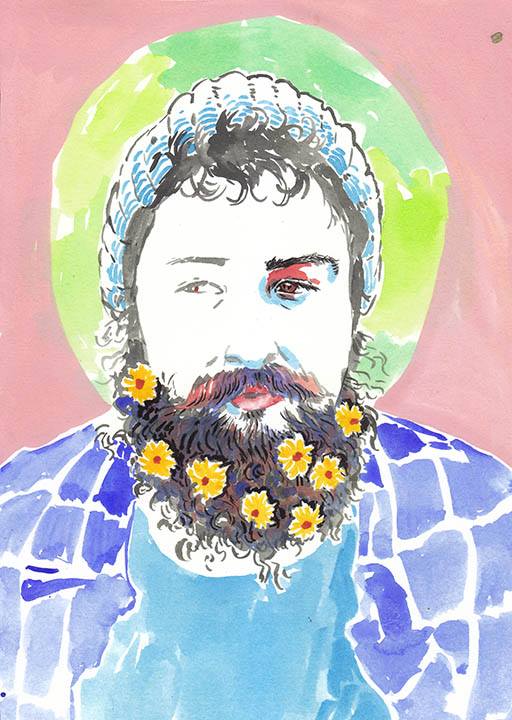 What Would Jesus Do? Watercolour experiment, 18 July 2014.