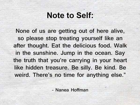 note to self