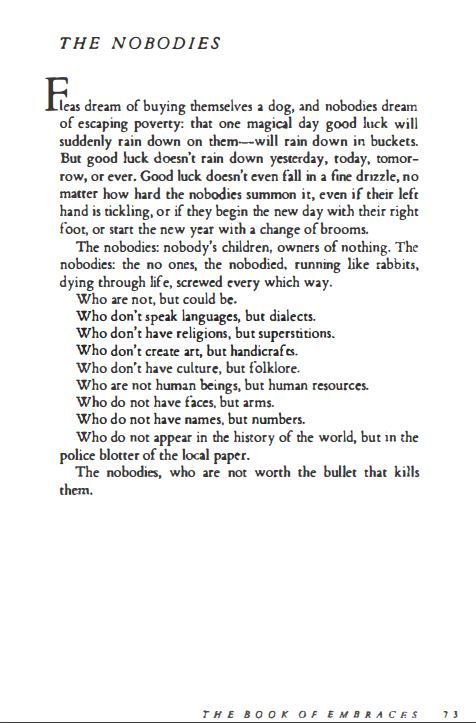 Eduardo Galeano - The Nobodies